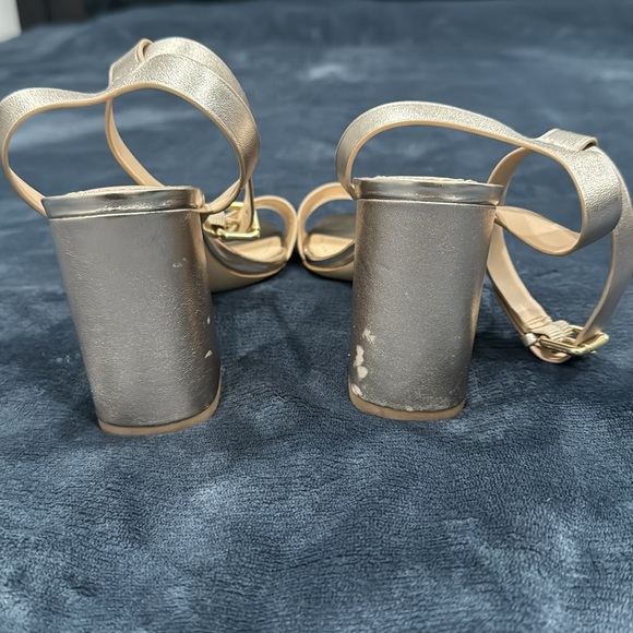 Coach Women's Maddi Rose Gold Leather Heels Size 8 - Picture 6 of 12